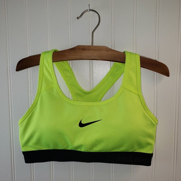 Nike Other - Nike Dri-Fit Neon Yellow Sports Bra